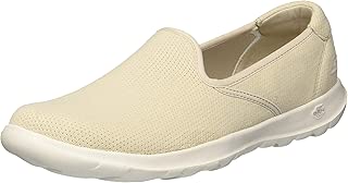 Skechers Women's GO Walk LITE Heavenly Loafer Flat, Natural, 9.5 M US