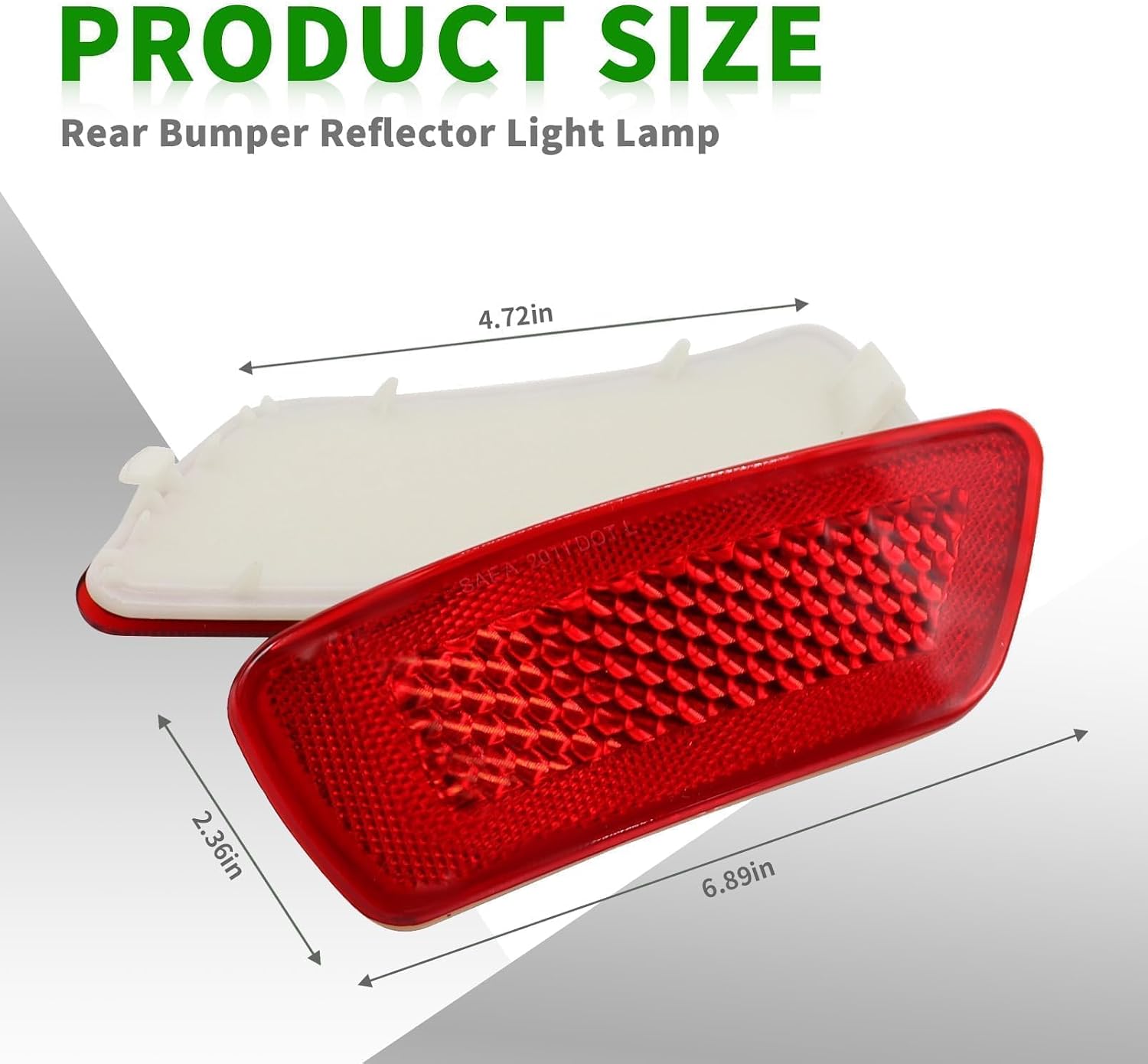 Rear Bumper Reflector Light Lamp Compatible with Cherokee 2012-2021 Journey 2012-2018 Patriot 2013-2017 Compass 2011-2017 57010720AC 57010721AC