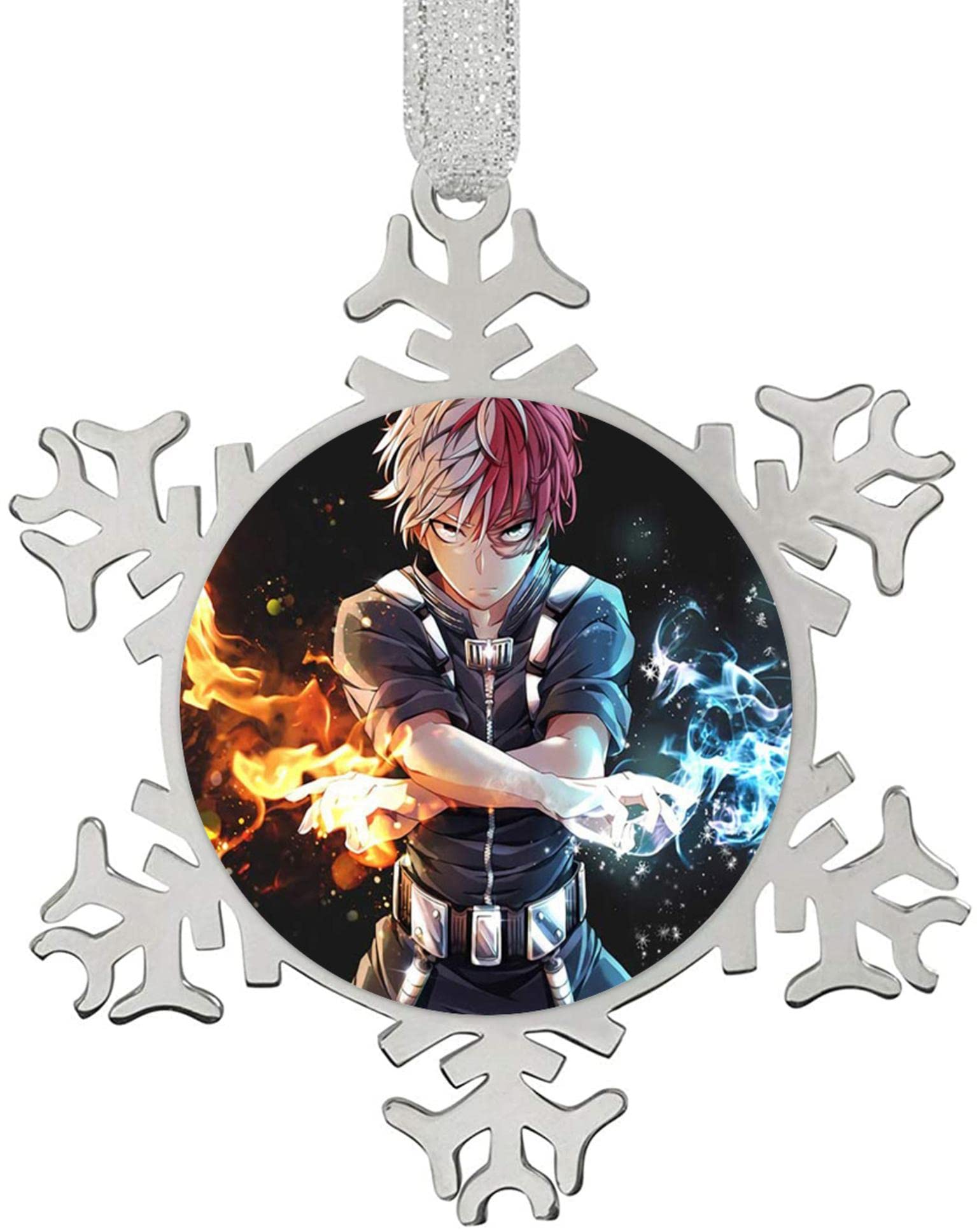 Bright Art Shine Christmas Ornaments Hanging Snowflake Stainless Steel Decorations Christmas 3Inchx3Inchx0.1Inchinches