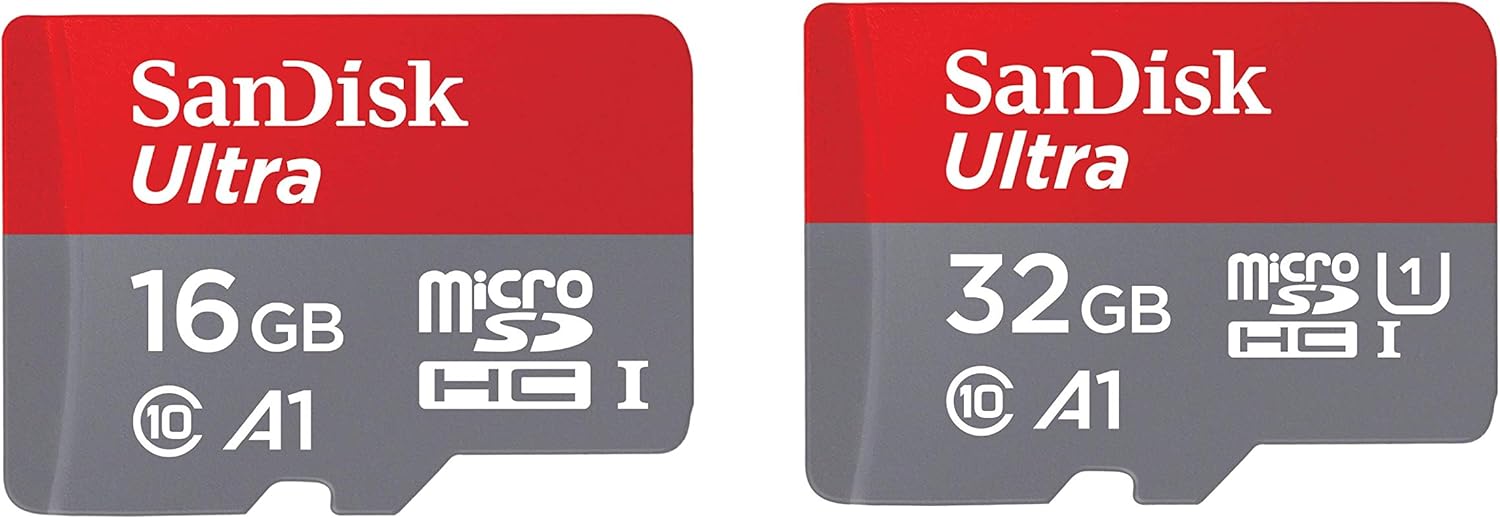 SanDisk 16GB 3-Pack Ultra microSDHC UHS-I Memory Card (3x16GB) - SDSQUAR-016G-GN6MM : Everything Else