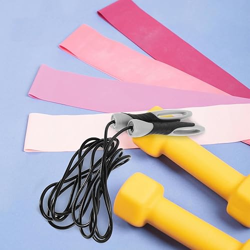 Miniatura 8 de Cuerda de saltar de velocidad con peso para mujer, material recubierto de rotación de rodamiento suave, cuerda de saltar ligera para entrenamiento