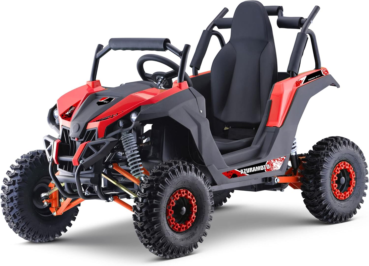 MotoTec Raider Kids UTV 48v 1200w Full Suspension Red