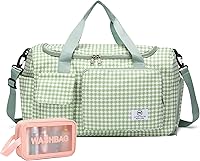 Vista 429 de Pequeña bolsa de gimnasio para mujer, bolsa de viaje con compartimento para zapatos