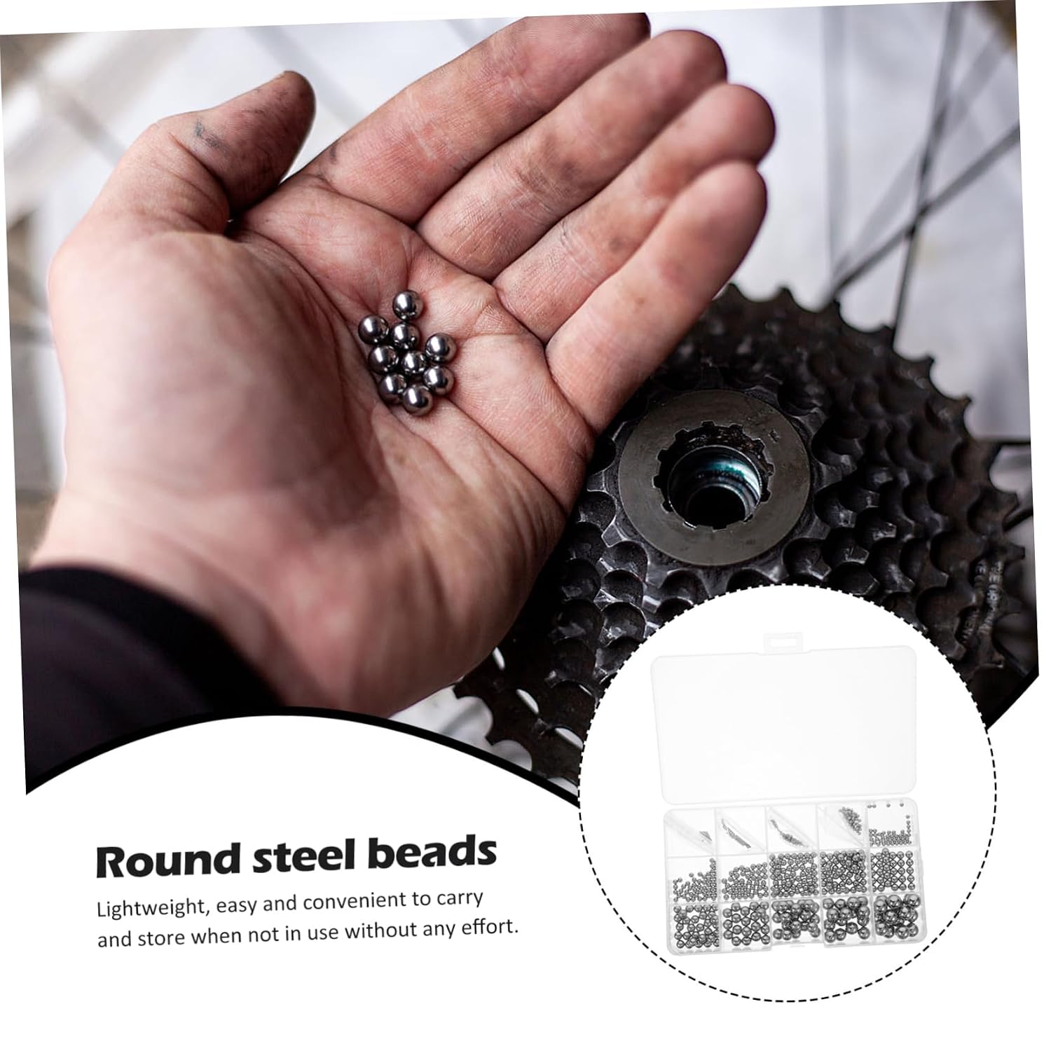 CHILDWEET 580pcs Assorted Stainless Steel Bearing Balls Set for Bicycle Repairs Versatile Applications from