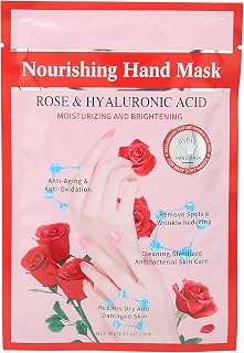 Rose Hand Peel Mask, Acessório Hidratante para as Mãos da Mulher Melhorando as Mãos, Spa de Mãos repara e suaviza a pele seca e áspera e reduz as rugas das mãos, rachadas