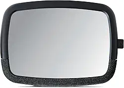 Munchkin Espelho de carro de bebê para assentos de carro traseiros, espelho automático ajustável Pivot 360 Baby in-Sight, preto