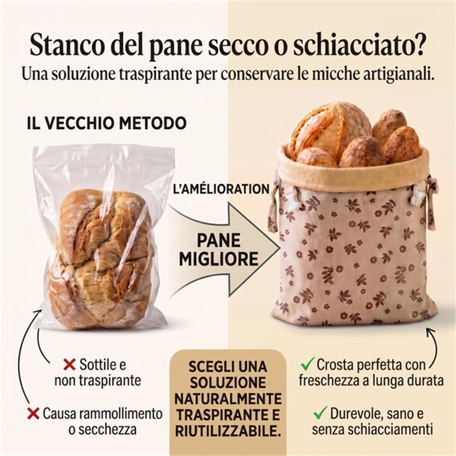 Casa di Rosa Sacchetti Pane Riutilizzabili