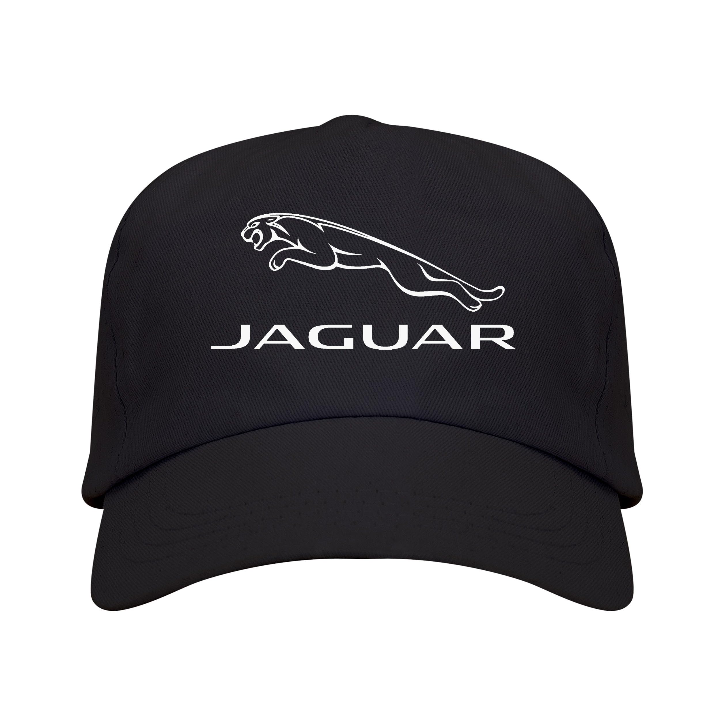 Genérico Black Cap with Jaguar Logo Man, Black/White, One Size