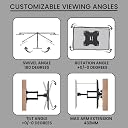 RISSACHI® Wall Mount TV Stand for 23–42 Inch LED LCD Monitor | Universal Heavy Duty Movable & Adjustable TV Wall Mount Bracket | Space-Saving Full Motion Swivel gallery image