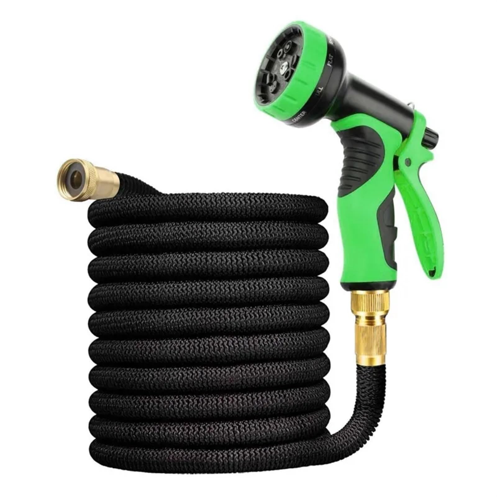 Manguera Jardin Manguera de agua de jardín con interfaz Universal, manguera de riego extensible, manguera Flexible de lavado de coches de alta presión, herramientas de riego ( Color : Black Hose , Siz
