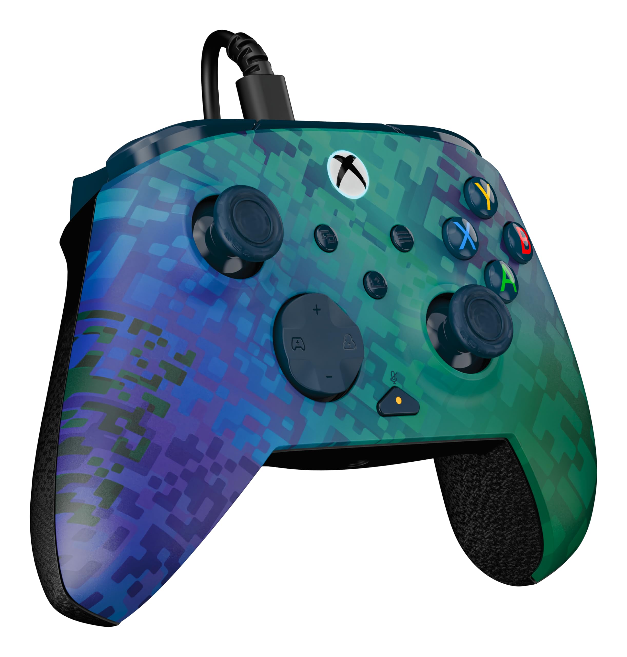 Turtle Beach Rematch Advanced Glitch Green Manette de jeu filaire - Licence Xbox Series XS, Xbox One et PC avec Boutons Programmables, Gâchettes, commandes audio et câble de 2.5 m