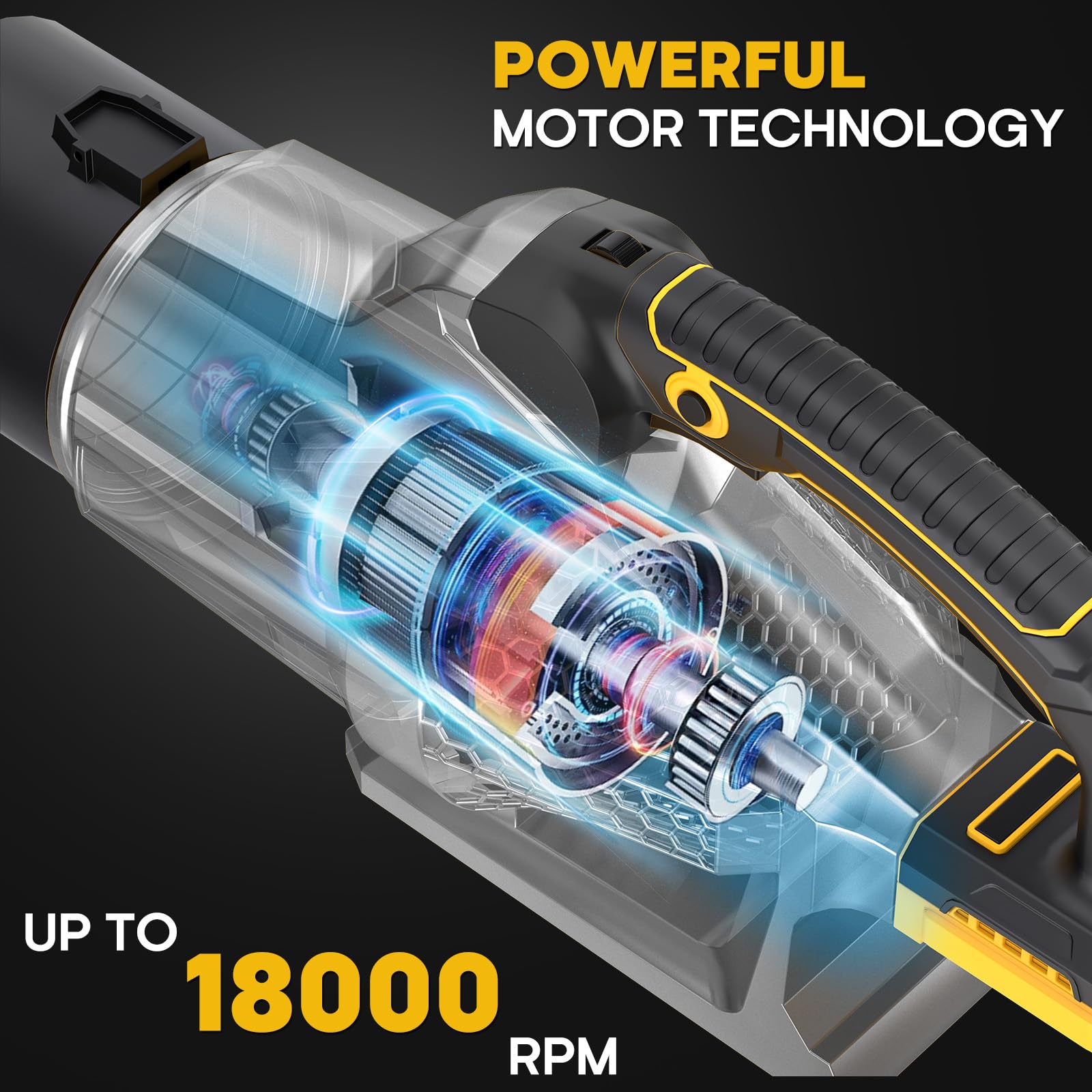 Soplador de hojas inalámbrico 2025 compatible con batería Dewalt de 20 V máximo, soplador eléctrico de hojas de 500 CFM/150 MPH inalámbrico, 6 modos de velocidad, sopladores alimentados por batería