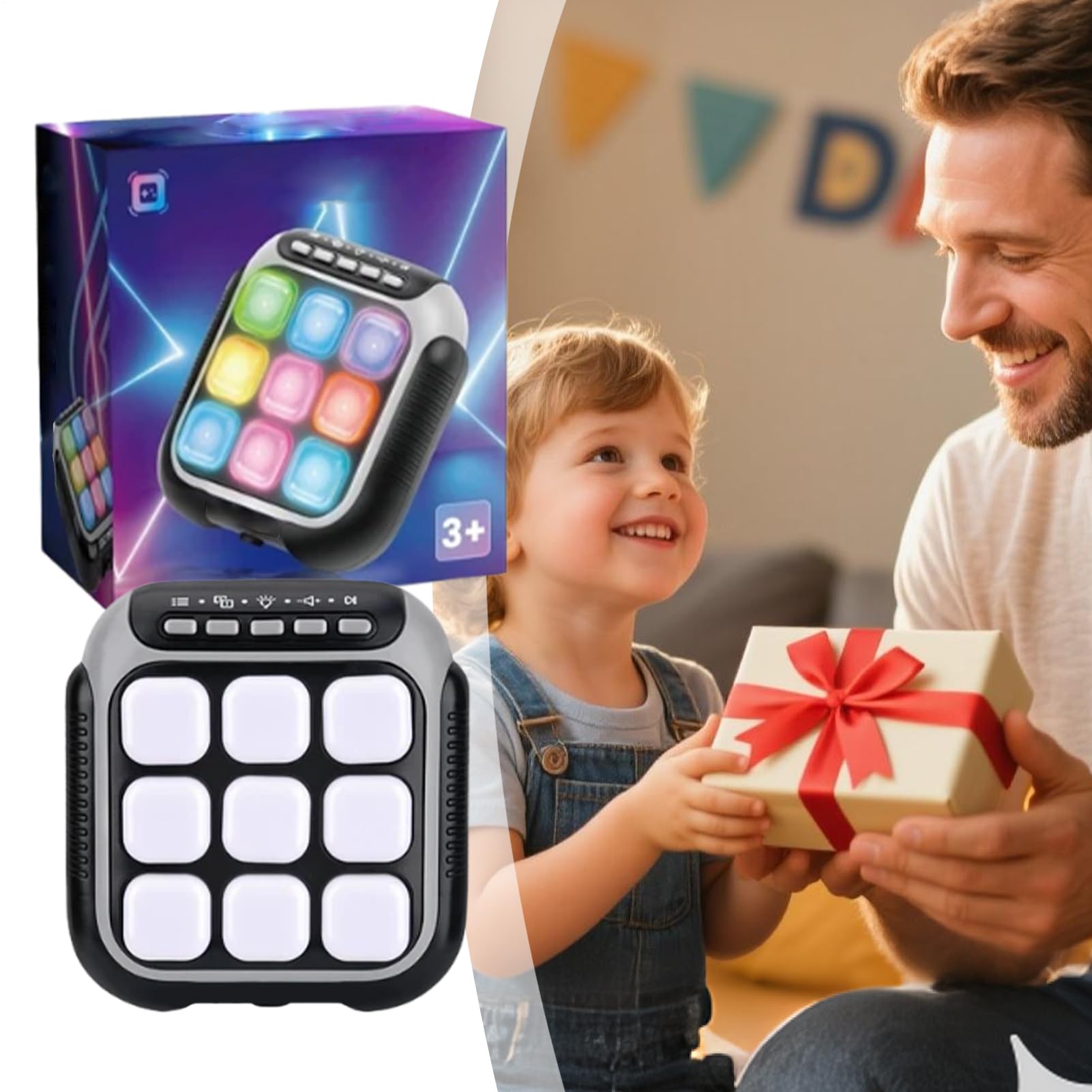 Jeu Sensoriel Fidget Électrique 1.89 Pouces Jouet d'Apprentissage Interactif pour Enfant