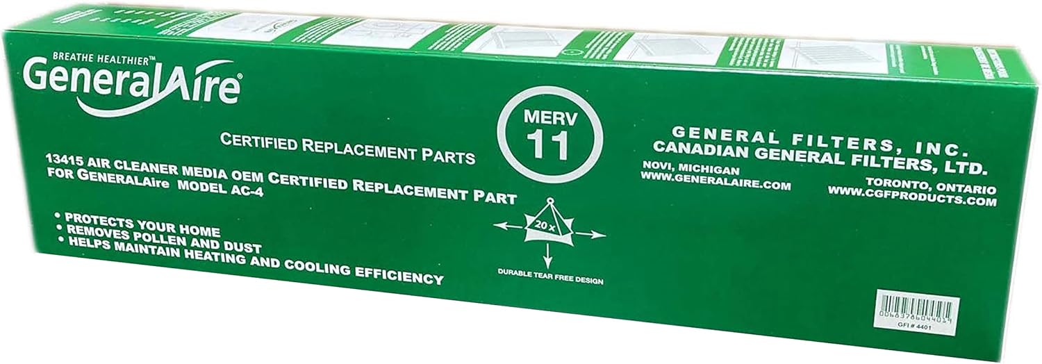 GeneralAire 4401 MERV 11 expandable Air Cleaner Filter