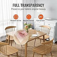 Vista 5 de VEVOR - Mantel cuadrado transparente de PVC, 12" x 12", 1.5mm de grosor, impermeable, resistente a manchas, duradero, para escritorio, mesa de café