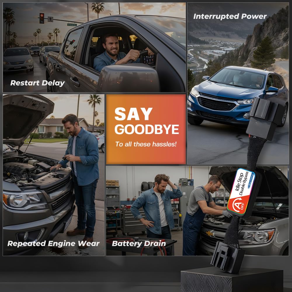 Auto Start Stop Eliminator for 2025 2026 GMC Terrain & 2025 2026 Chevy Equinox Auto Stop Disabler Eliminator- Disable Auto Stop Engine Stop Permanently- Plug Play Error Free-Enjoy Smooth Driving