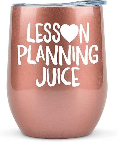 KLUBI Cute New Teacher Gift Wine Mug - Lesson Planning