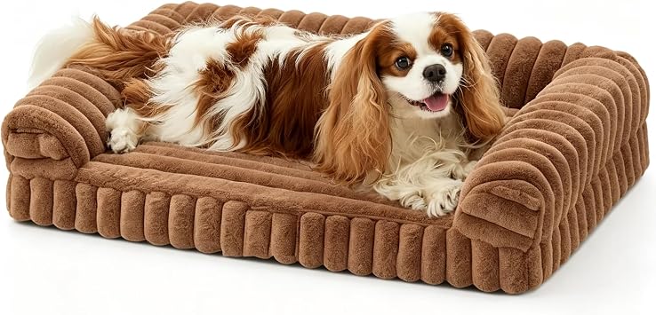 Orthopedic Dog Beds for Large Dog, 32 inch Removable Washable Dog Beds with Sides, Non-Slip Bottom Memory Foam Pet beds