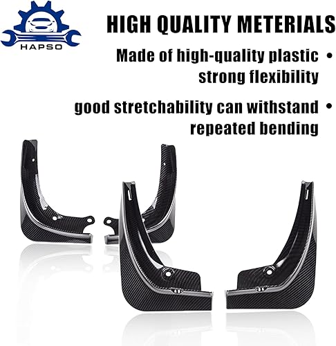 Miniatura 5 de Protectores contra salpicaduras para Tesla Model 3 2017-2023 Guardabarros delantero y trasero sin perforación, accesorios de protección de barro