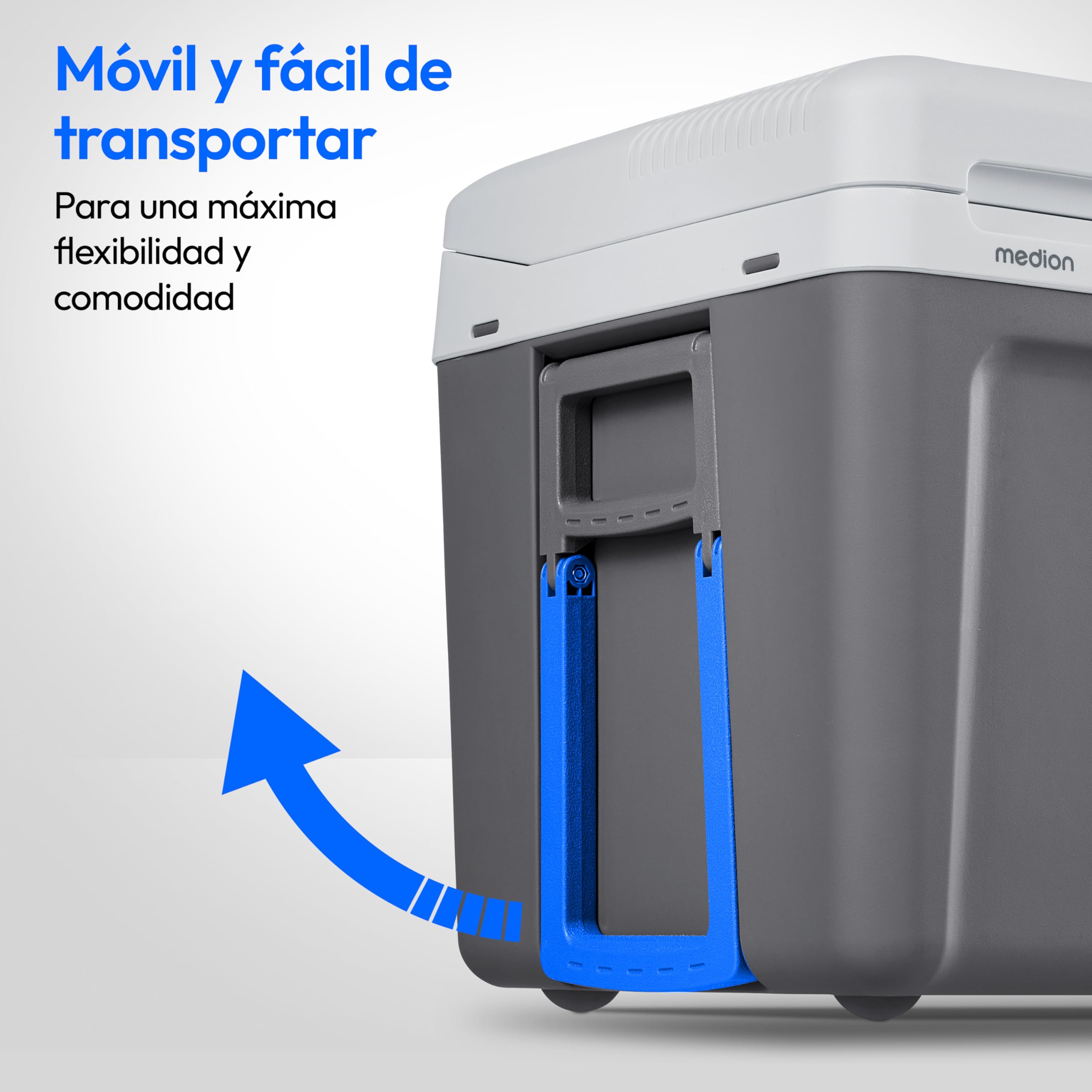 MEDION Nevera portátil con función de Calor (eléctrica, 2 en 1, refrigeración y Calentamiento, 40 litros, conexión 3 en 1, 5 V USB, 230 V y Adaptador para Coche de 12 V, para Coche, camión, Camping