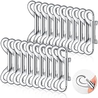 Vista 7 de Hotop 20 ganchos de doble extremo de 4.7 pulgadas, de aleación de zinc, cadena de doble gatillo, clips de metal para enlazar, llavero, enlace