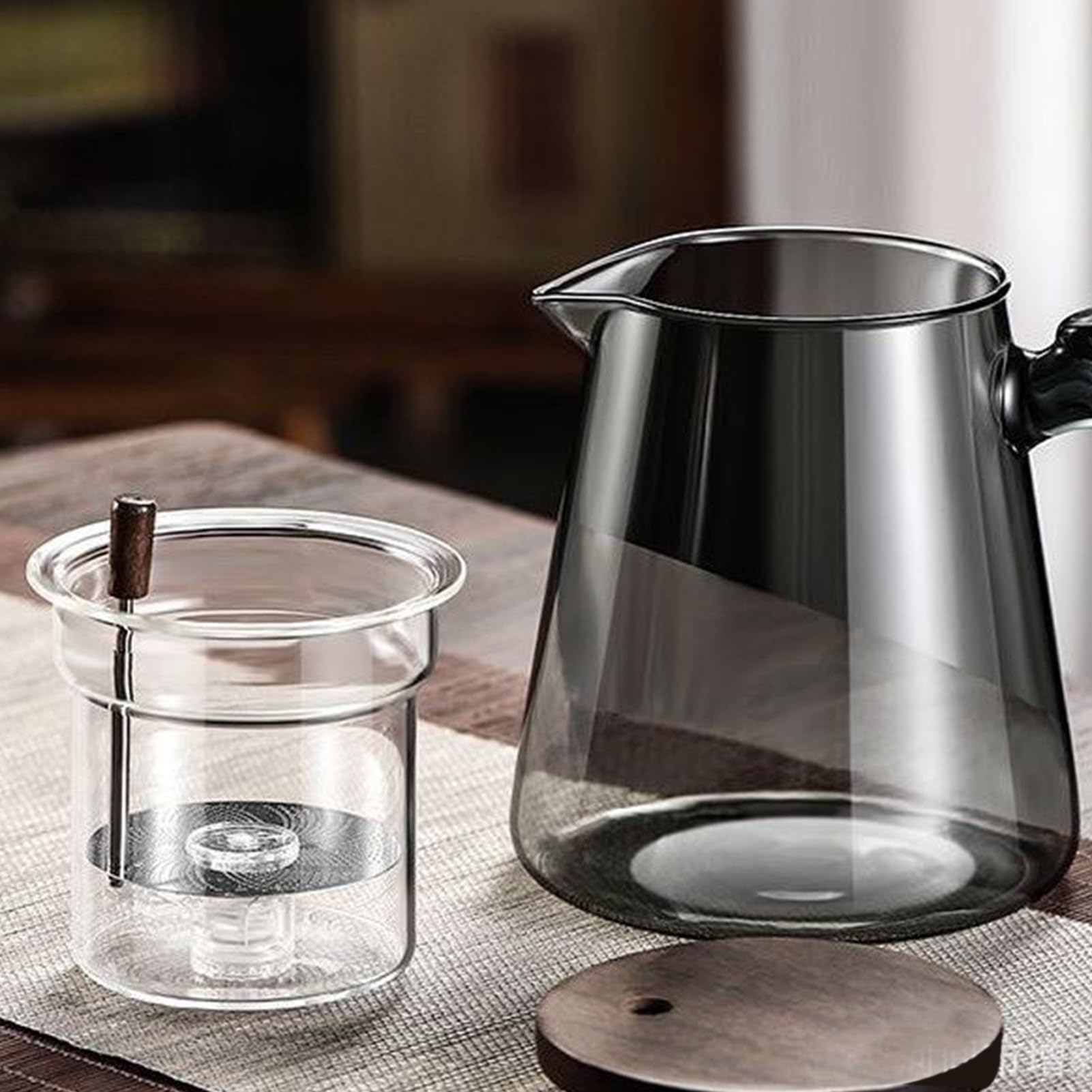 Enchantipot - Teiera da 750 ml con controllo della pressione e manico in legno