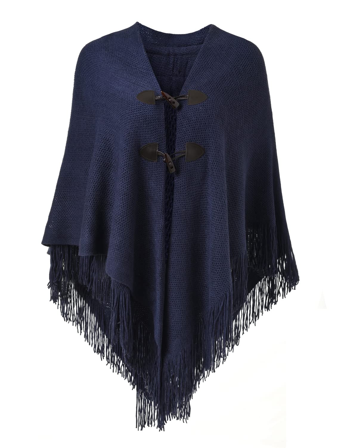 OOPOR Wintersjaal, omslagdoek, poncho voor dames, warm, open voorzijde, bedrukt, omkeerbare oversized dekenvest, modieus en elegant, gebreide wollen poncho voor herfst, fleece sjaal, Kleur 8, one size