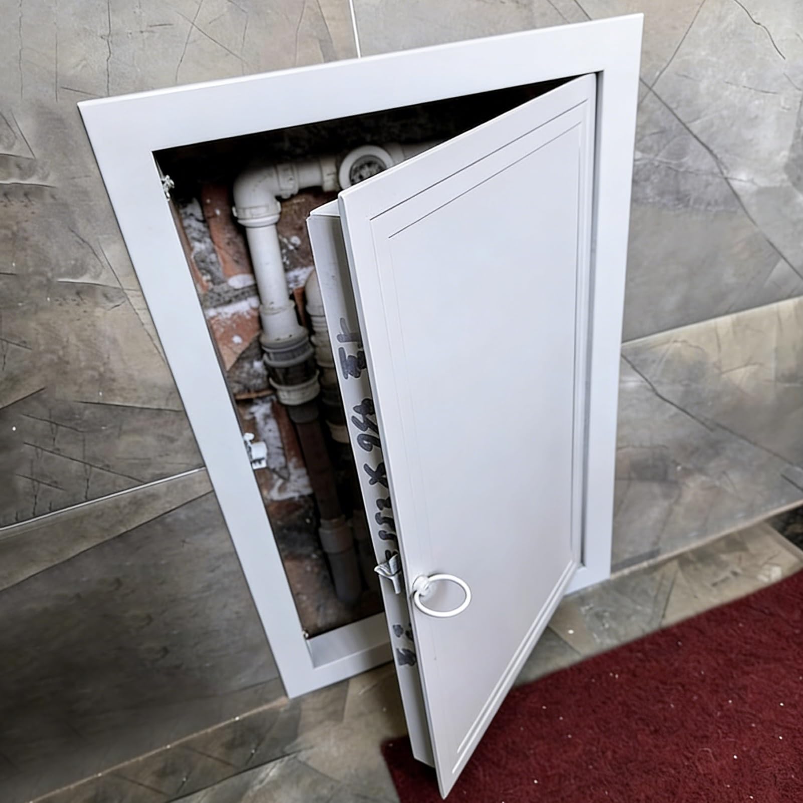 White Aluminum Access Panel for Indoor Outdoor - Wall/Ceiling Hatch 28x32 28x40 Inch Inspection Door - Flush Mount Service Hole Cover for Plumbing Electrical Wiring(28x36in/71x92cm)