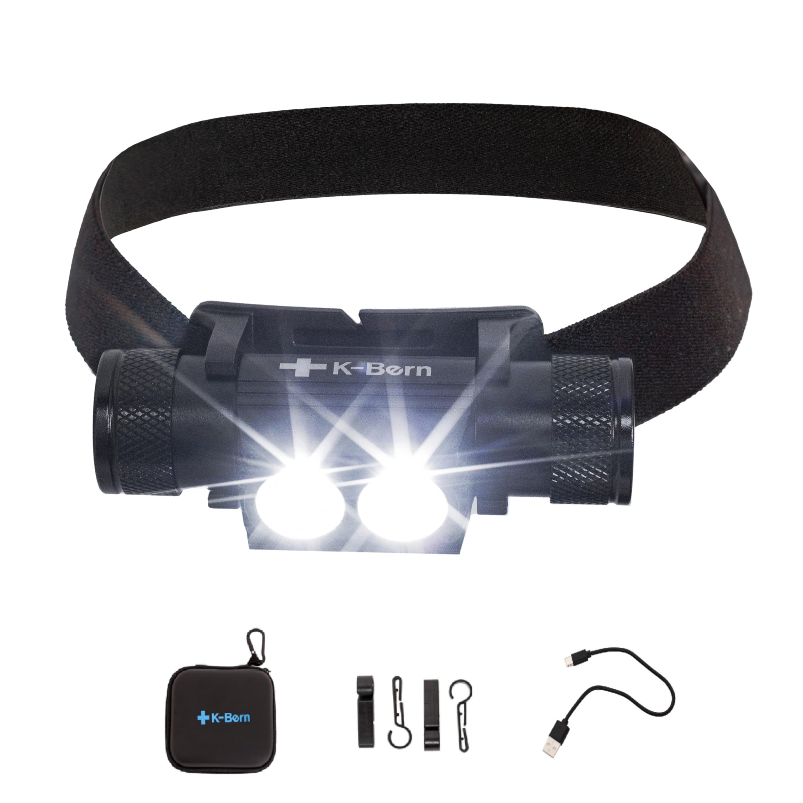 Wiederaufladbare Stirnlampe, 723 W, 1800 Lumen, UL-zugelassener 3500-mAh-Akku, ultrahelle Kopflampe, wasserdicht, leichtes Aluminium, perfekt für Arbeit, Spaziergänge mit dem Hund, Camping und