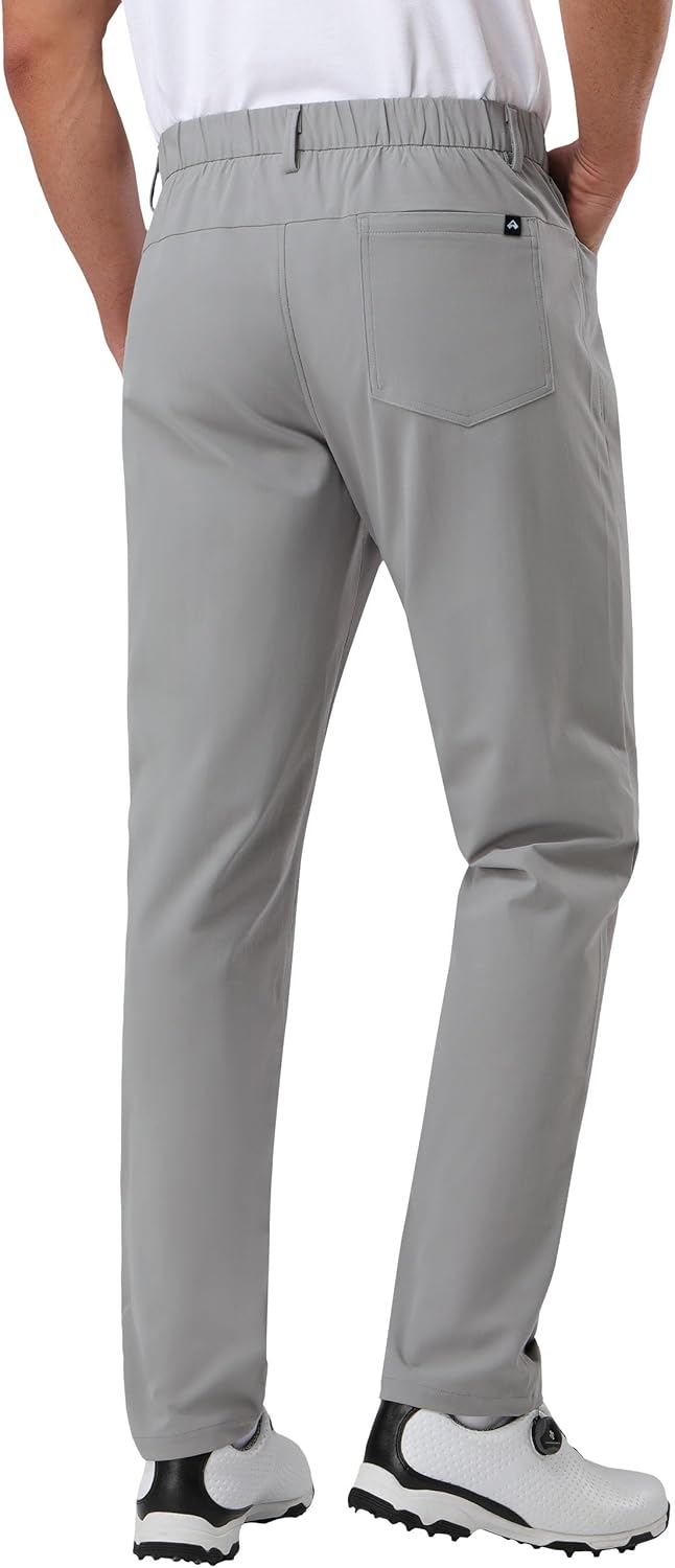 Men's Golf Pants - 30"/32" Dress Pants Wrinkle Free 5 Pockets Stretch Casual Work Travel Slacks - Image 2
