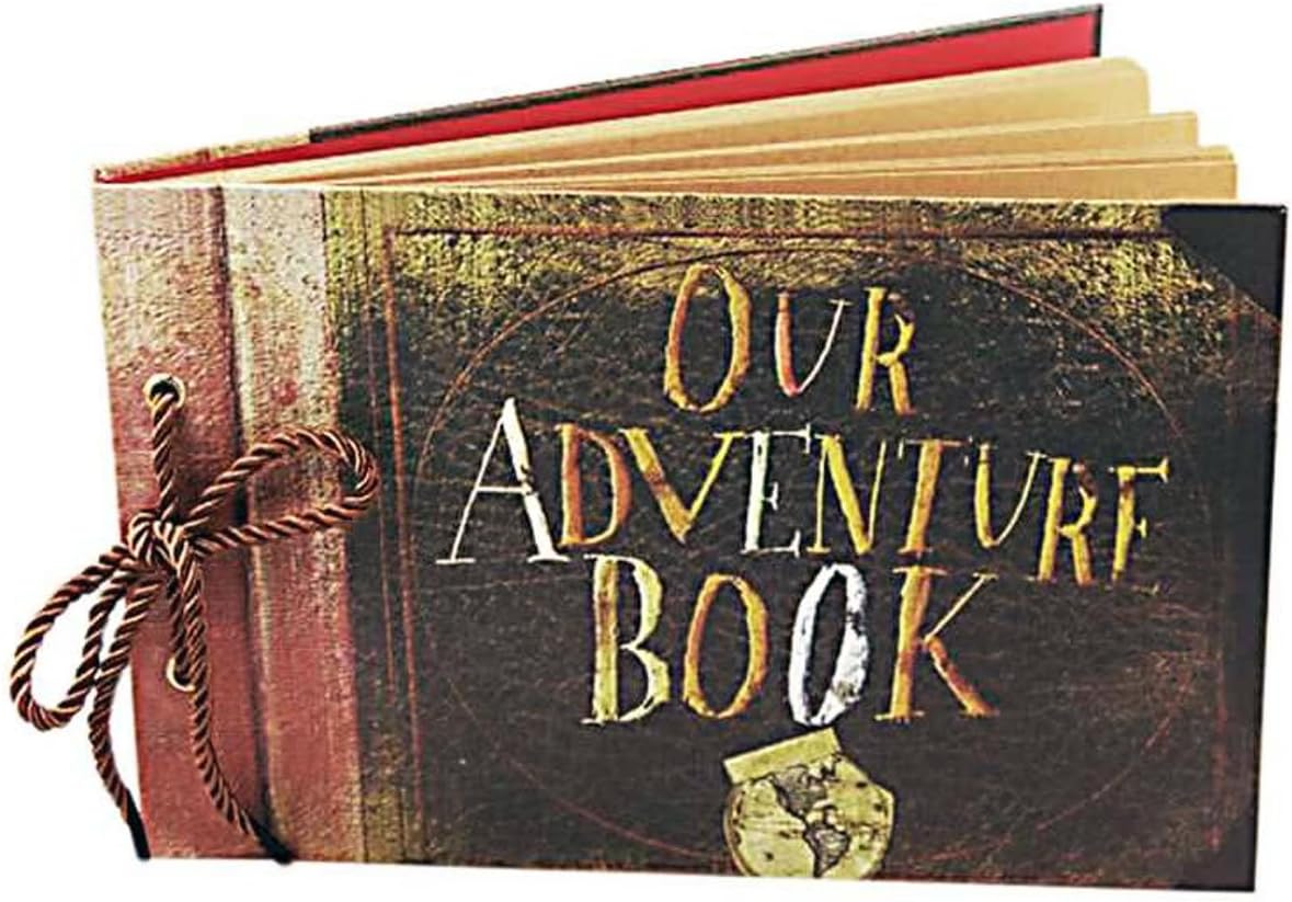 LoiZau Photo Album DIY Family Handmade Self-adhesive Albums Our Adventure Scrapbook for Store Present Anniversary Wedding Guest Book Vacation Memories