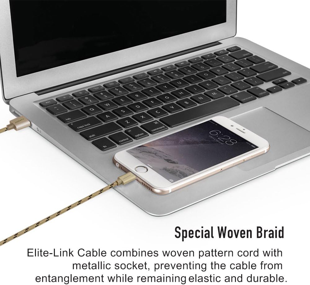 ❤ Crazy Deals Woven Lightning Cable 3.3ft, MFi Certified MOMAX 1m 2.4A Fast Charging Woven Braid Lightning to USB Cable Compatible with iPhone 12/12 Pro/12 Pro Max/11/11 Pro/X/XS/8 Plus/iPad/Airpods (Gold) Crazy Clearance Woven Lightning Cable 3.3ft, MFi Certified MOMAX 1m 2.4A Fast Charging Woven Braid Lightning to USB Cable Compatible with iPhone 12/12 Pro/12 Pro Max/11/11 Pro/X/XS/8 Plus/iPad/Airpods (Gold)