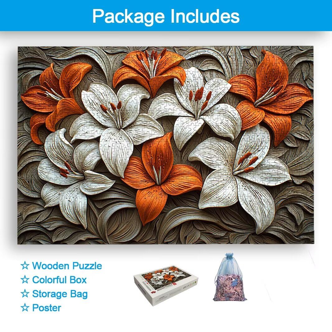 Puzzle Giglio, Puzzle 1000 Pezzi per Adulti, Regalo Donna/Uomo -2293