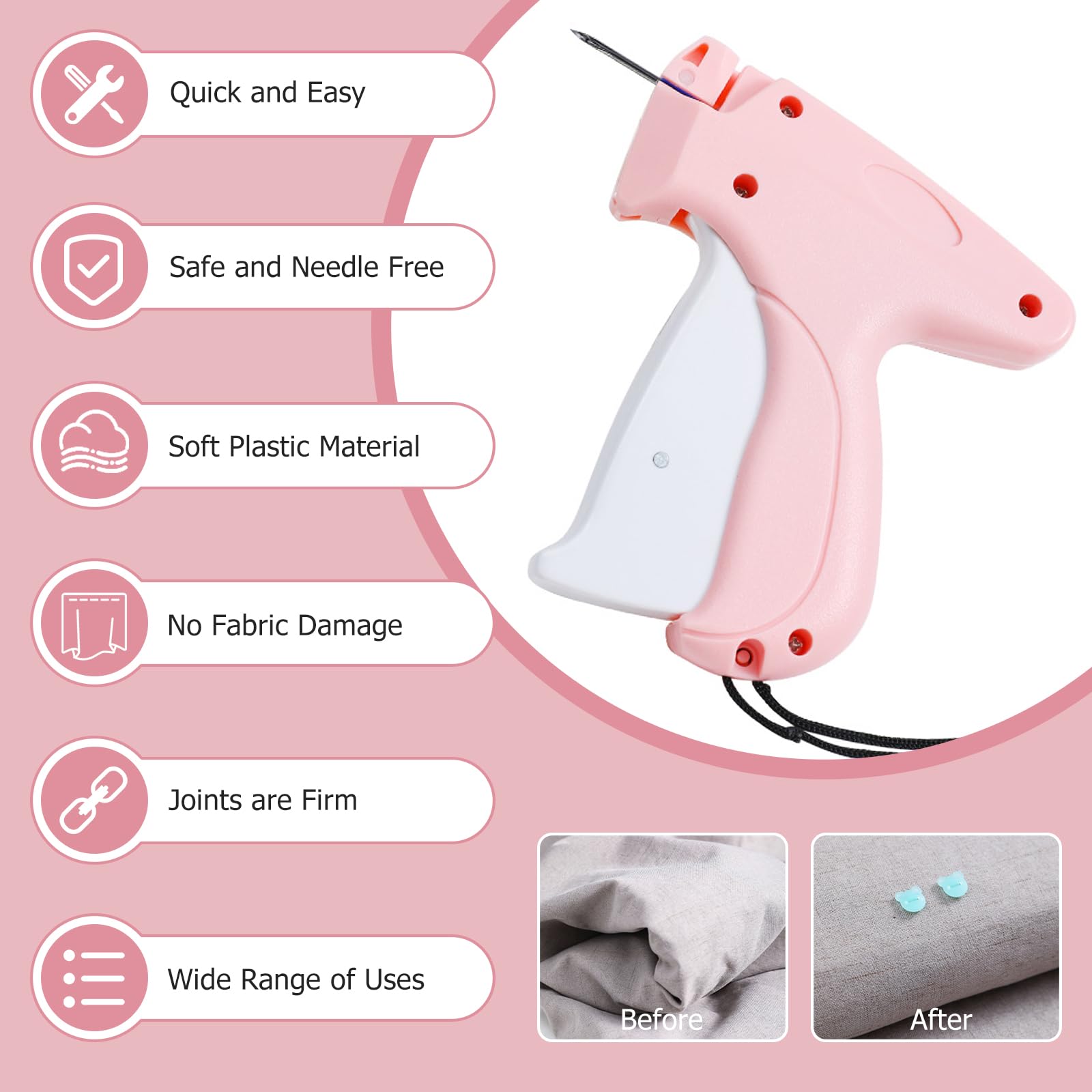 Quick Clothing Fixer, Stitchy Micro Stitching Gun, Mini Sewing Machine, Quick Stitch Sewing Gun for Clothes, Garment Tagging Gun for Clothing Quilt Fabric Fixing