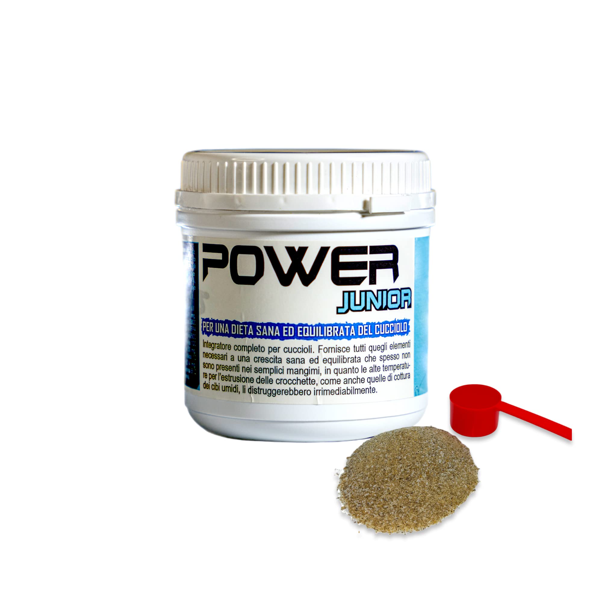 Power Junior 250 Integratore Alimentare per Cuccioli di Cane con Calcio, Vitamine e Fermenti Lattici (250g)