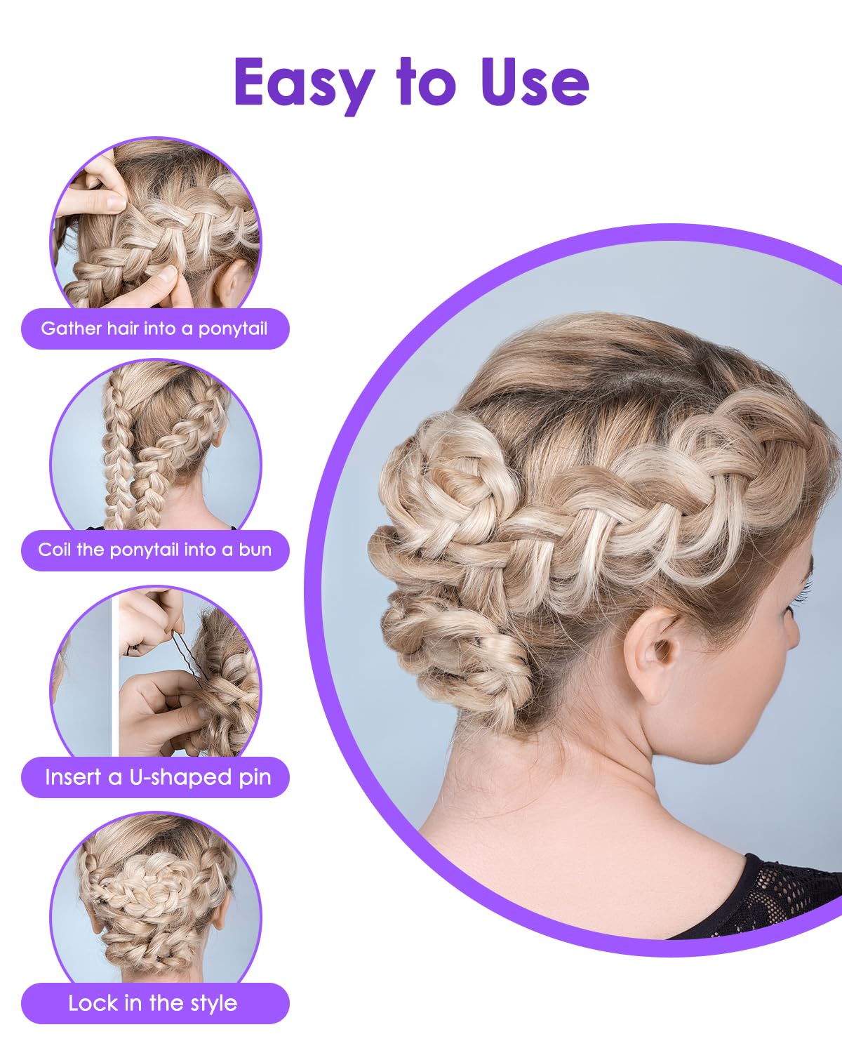 500PCS Bobby Pins Brown Set, BUNTOR Invisible Wave Hair Clips with Storage Box - Image 4
