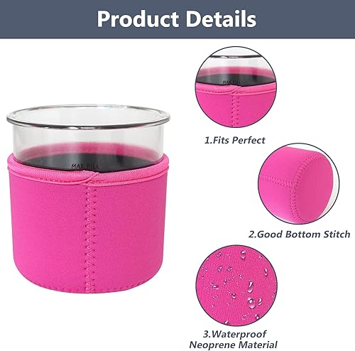 Miniatura 4 de Xumbtvs Funda reutilizable para helado, 4 fundas aisladas de neopreno para pintas de crema ninja, compatible con contenedores para hacer helados