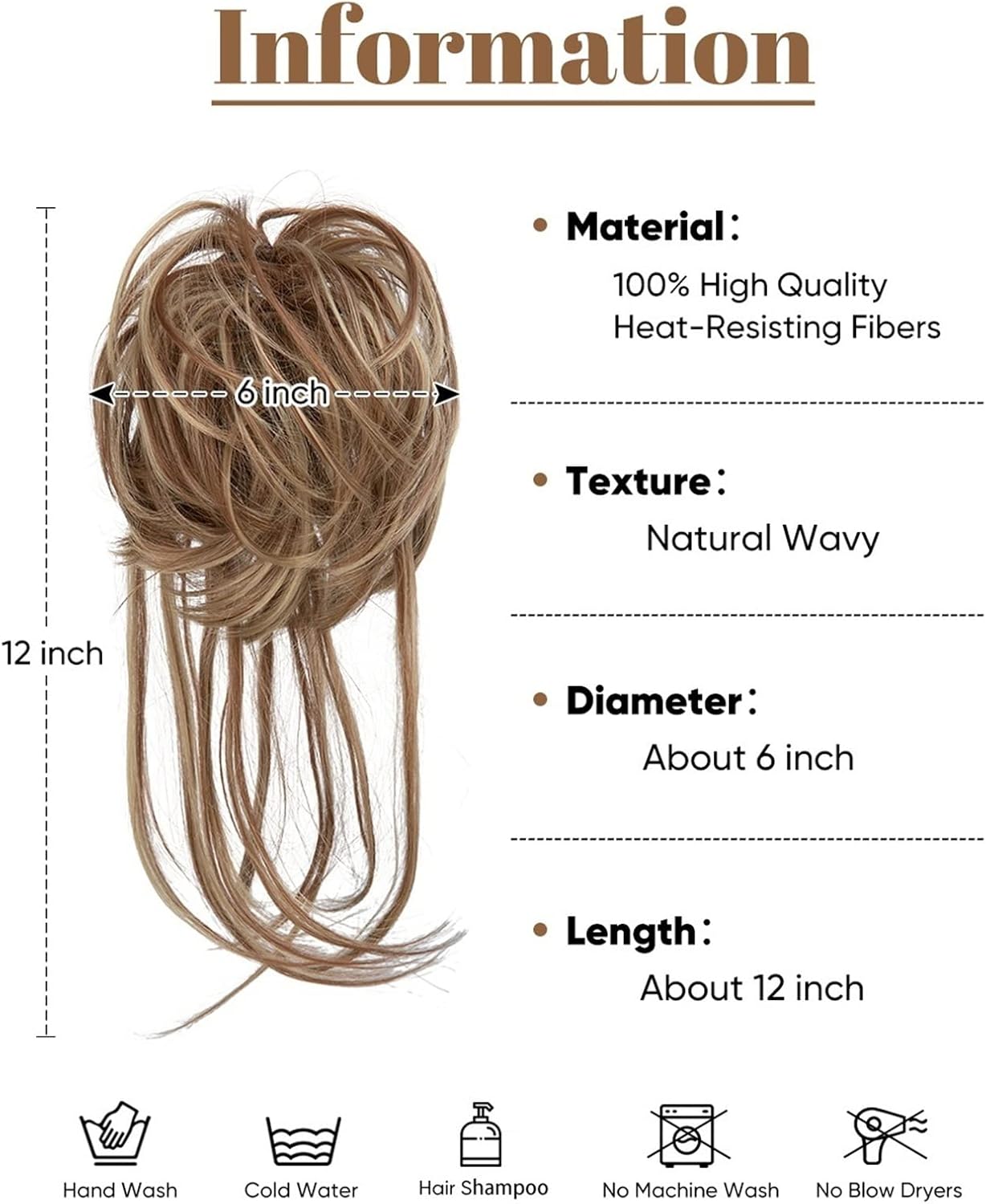 ヘアエクステンション ドーナツバン メッシーバン ポニーテールエクステンション 伸縮性バンジーカールヘアバンド付き ポニーテールエク