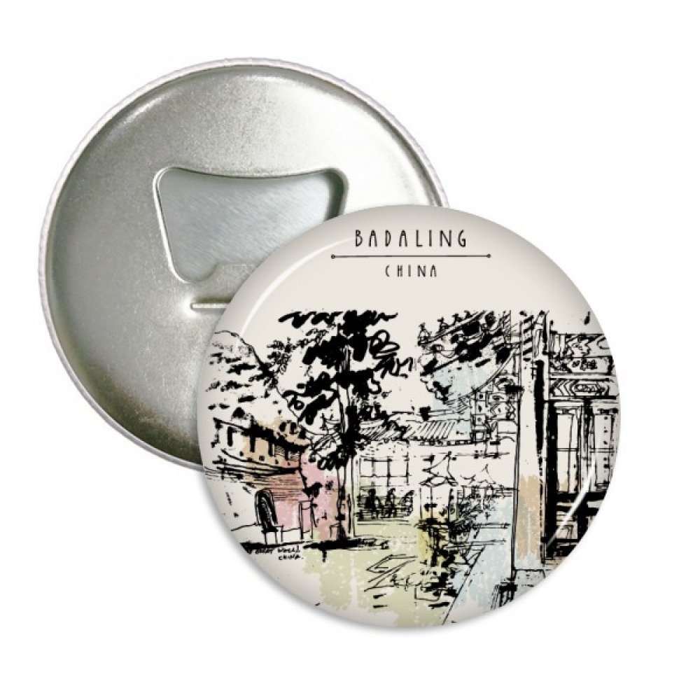 Décapsuleur aimanté Chengdu et badge épingle 3pcs pour frigo