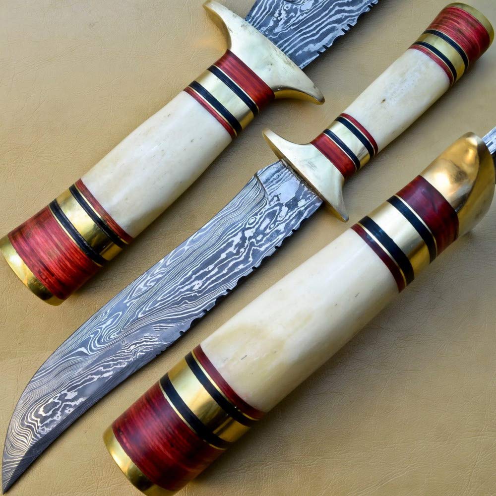 KE-0217-HK Custom Handmade Damascus Knives-15.0