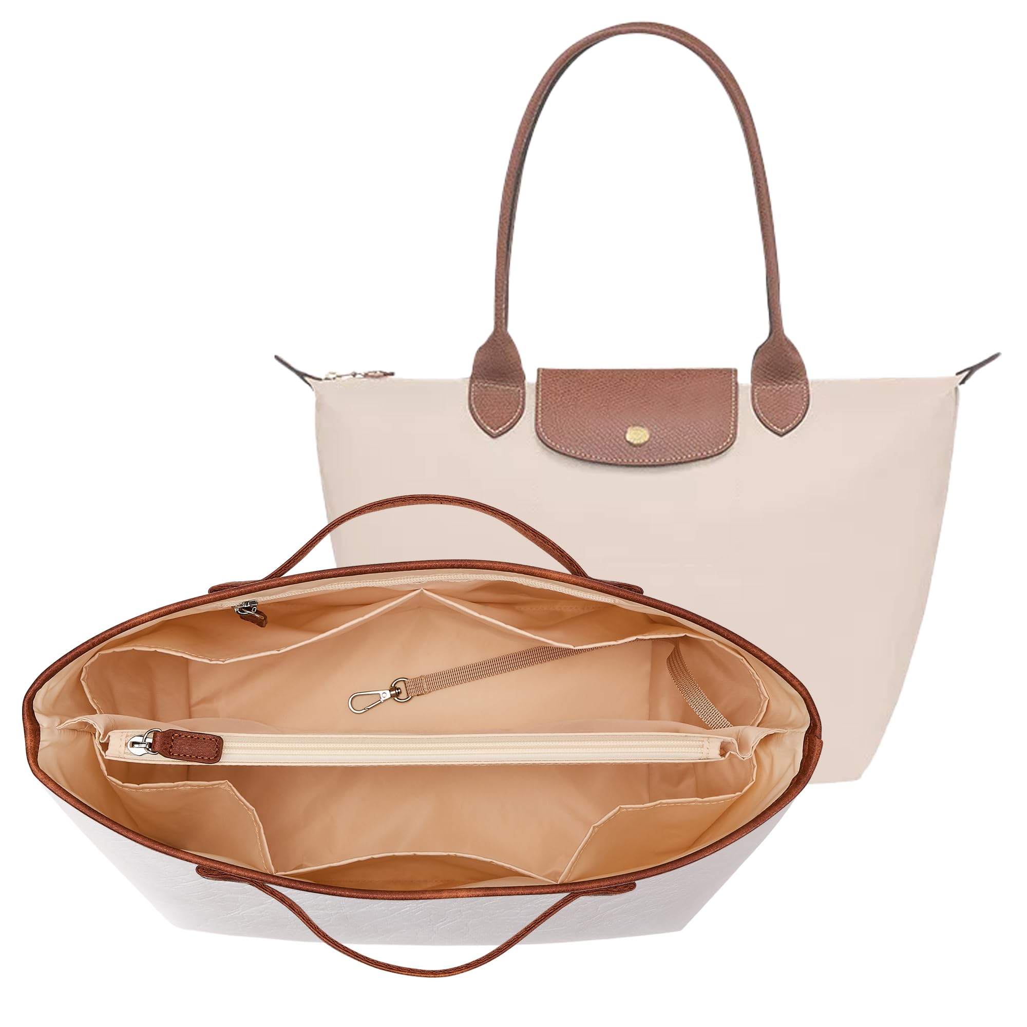 KALIDI Organizer per borse Longchamp Le Pliage, in feltro, impermeabile, con tasche multifunzionali, grande