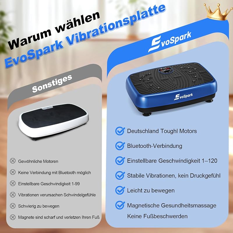 EvoSpark Vibrációs Tréner Dupla Motor 200kg Terhelhetőség Otthoni Edzéshez