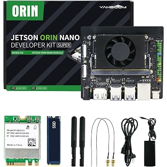Yahboom JETSON ORIN NANO 8GB RAM SUPER 67Tops Development Kit 256GB SSD Ubuntu System Programming Education ROS2 Deep Development Orin Nano 4GB Developer Kit