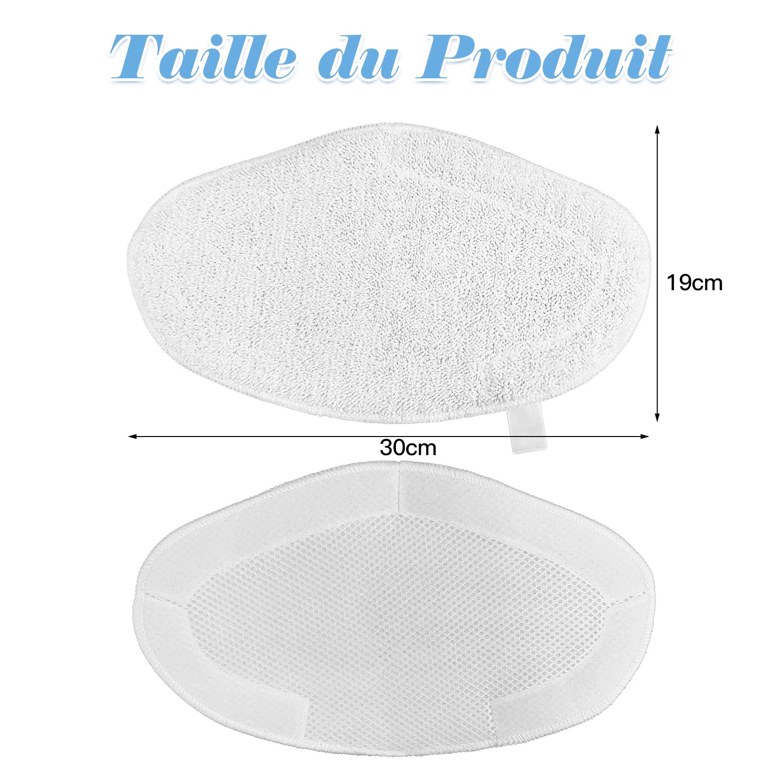 4 Vadrouilles de Rechange Lavables pour Polti Vaporetto Brosse Vaporforce PAEU0332, Lingettes Reutilisable Pour Brosse PAEU0332 Polti Vaporetto
