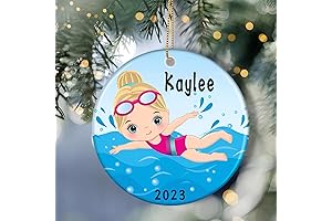 Personalized Girls Swimming Ornament: Celebrate Your Swimmer's Achievements