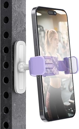Miniatura 12 de APPS2Car Soporte magnético para teléfono de gimnasio, ajustable 360, compatible con teléfonos inteligentes de 4.7 a 6.5 pulgadas, base y junta
