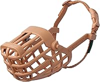 Baskerville Classic Basket Muzzle Size 6 - Humane TPR Dog Muzzle for Medium Long-Nosed Dogs, Allows Panting Drinking, Prevents Biting Scavenging