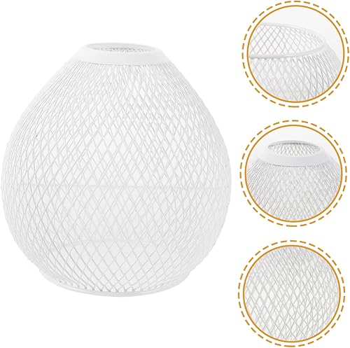 Miniatura 4 de Happyyami Pantalla hueca de hierro forjado Caja de metal Candelabros de metal Farol de metal Cesta de luz Lámpara de techo Cubierta de luz japonesa