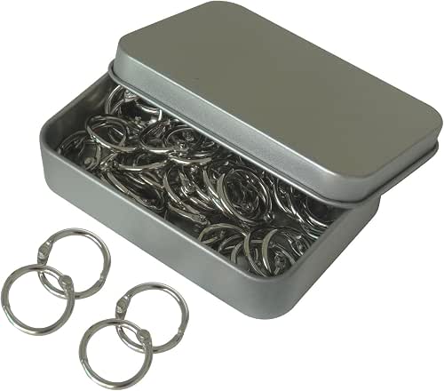 Shapenty 15mm/0.6 Inch Mini Metal Scrapbooking Book Loose Leaf Binder