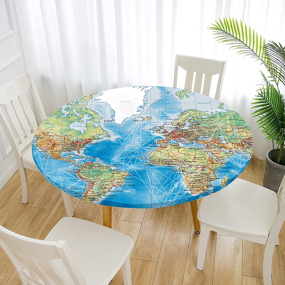 FANSU Ronde Tafelkleed Waterdicht Veeg Schoon, 3D Gedrukt Polyester Vlekbestendig Circulaire Tafelkleden Uitgerust Elastische Edged, Tafelhoes voor Eetkeuken Picknickfeest (Diameter 160cm, Rose FANSU Ronde Tafelkleed Waterdicht Veeg Schoon, 3D Gedrukt Polyester Vlekbestendig Circulaire Tafelkleden Uitgerust Elastische Edged, Tafelhoes voor Eetkeuken Picknickfeest (Diameter 160cm, Rose